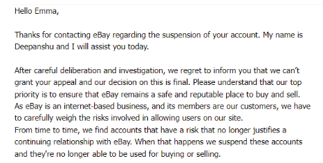 eBay email support