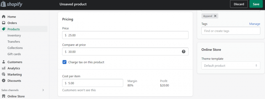 Shopify Cost vs Profit