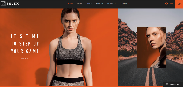 Wix Sportswear Store template