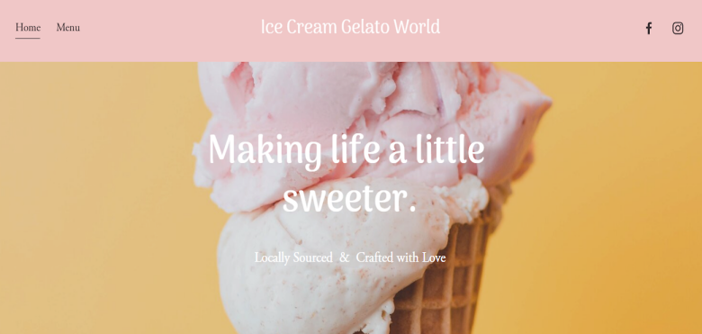 Ice Cream Gelato World home page