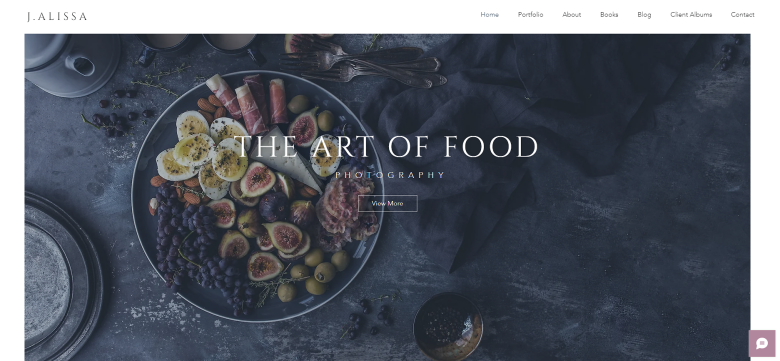 Wix Food Photographer template