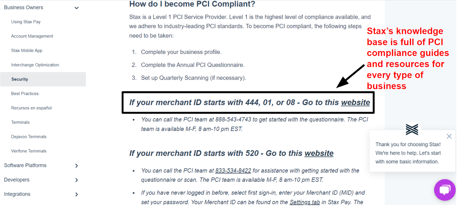 Stax's PCI compliance guide