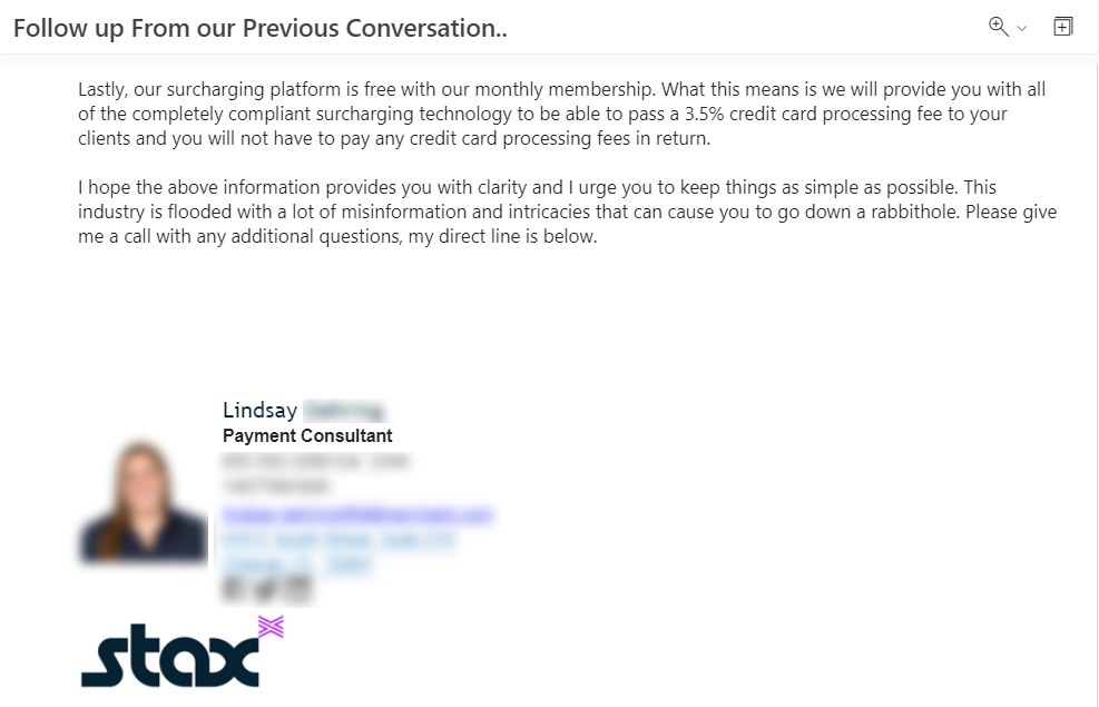 Conversation with Stax's email support