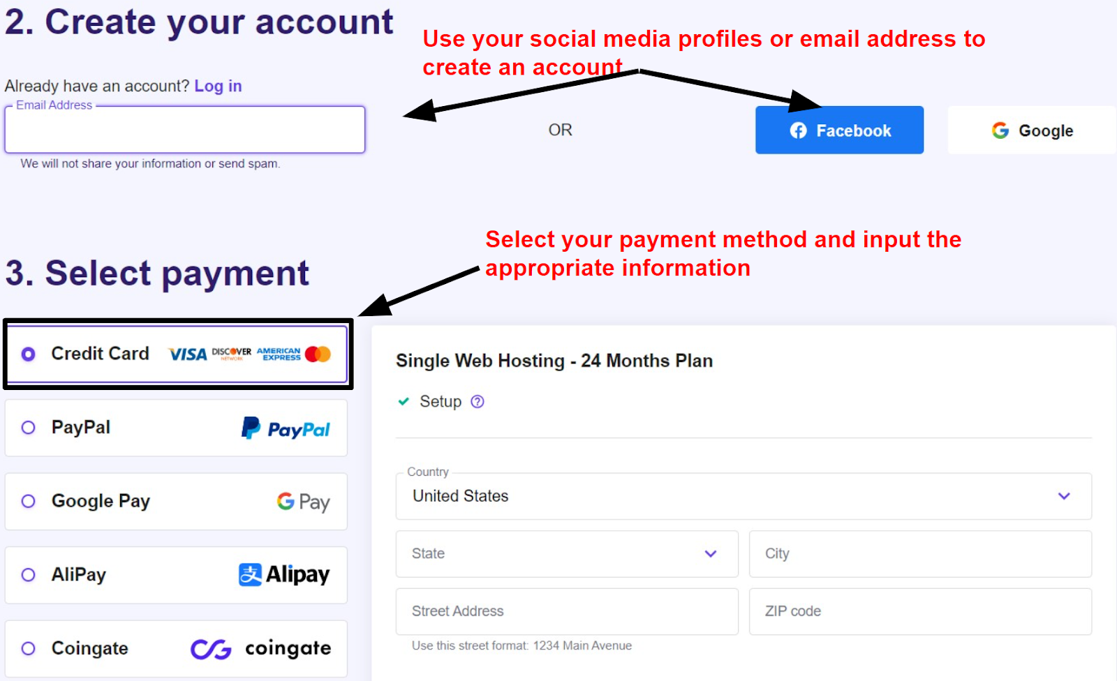 Hostinger Payment Method Options