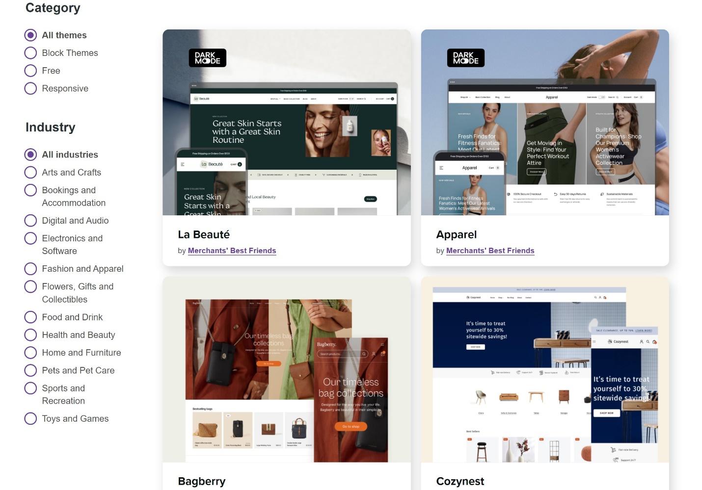 WooCommerce theme store