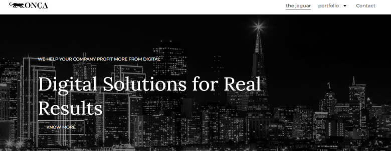 Onca Digital Solutions home page