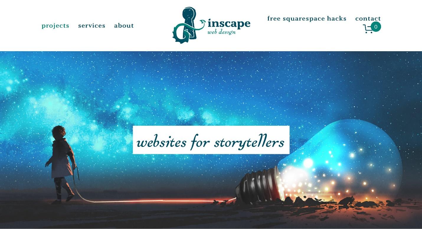 Inscape Web Design portfolio homepage