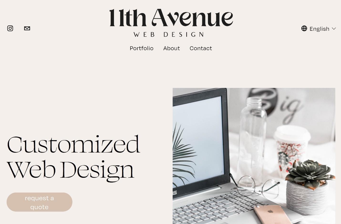 11th Avenue Web Design homepage
