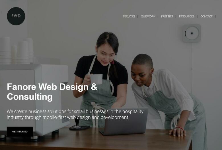 Fanore Web Design & Consulting portfolio homepage