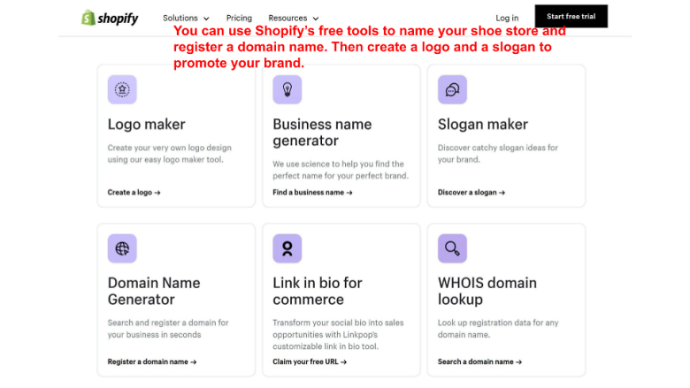 Shopify free business tools.