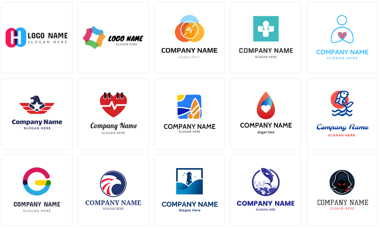 DesignEvo free logo templates selection