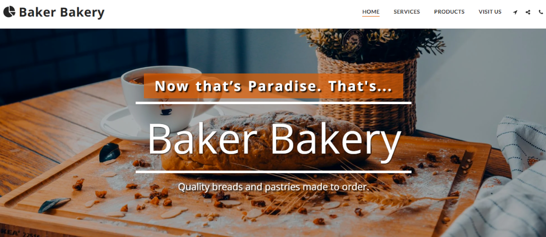 SITE123 Bakery Template