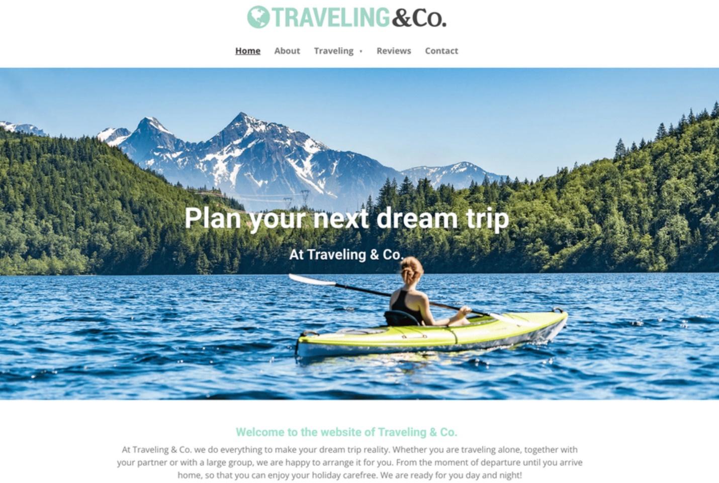 Webador Traveling template