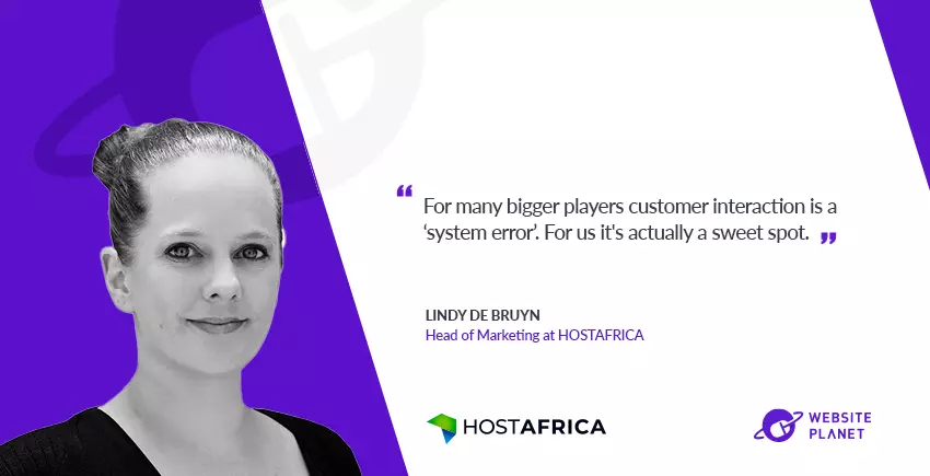 Lindy de Bruyn on How HostAfrica Wins The Web Hosting Game