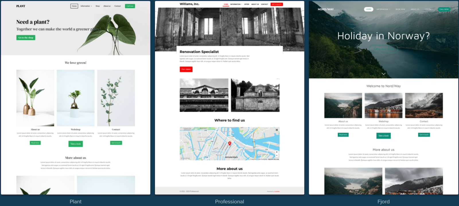 Webador Business Templates