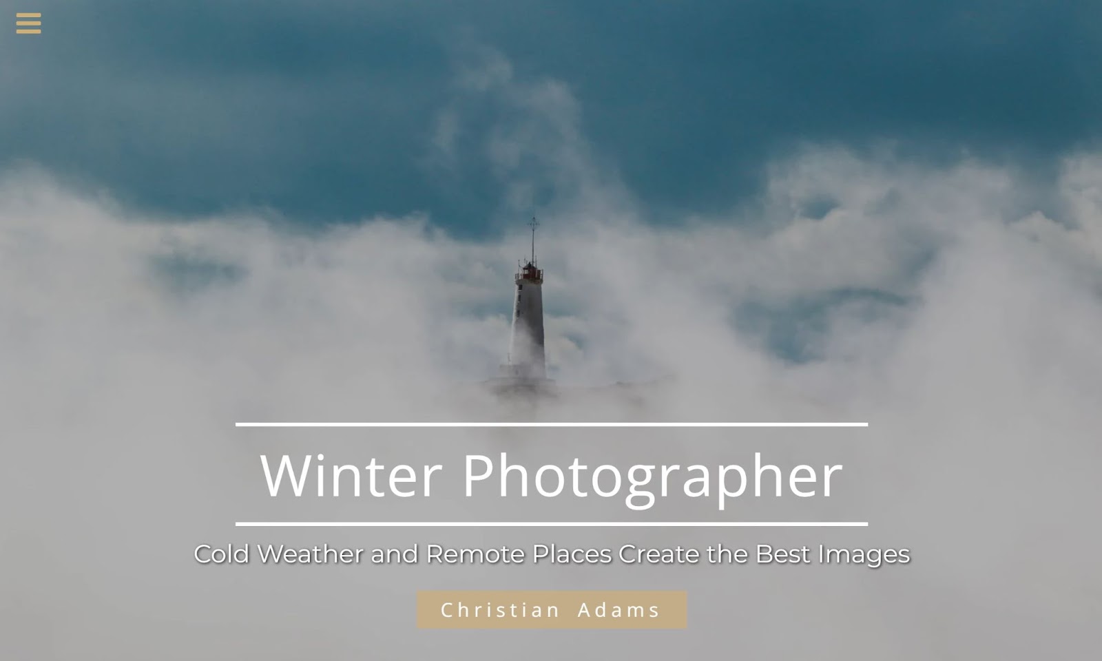 SITE123 Winter Photographer template
