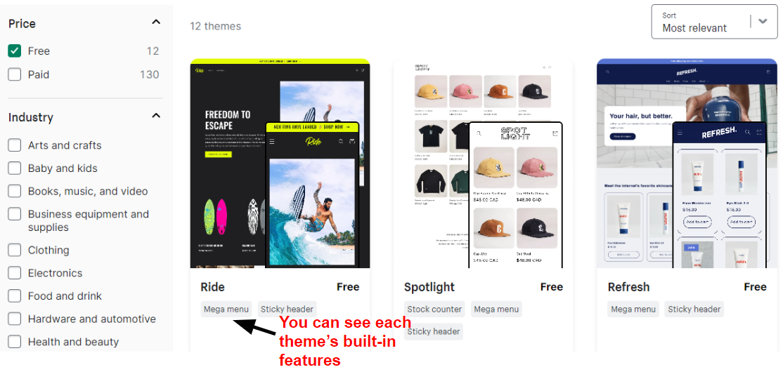 Shopify Free Themes