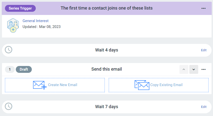 Constant Contact welcome series