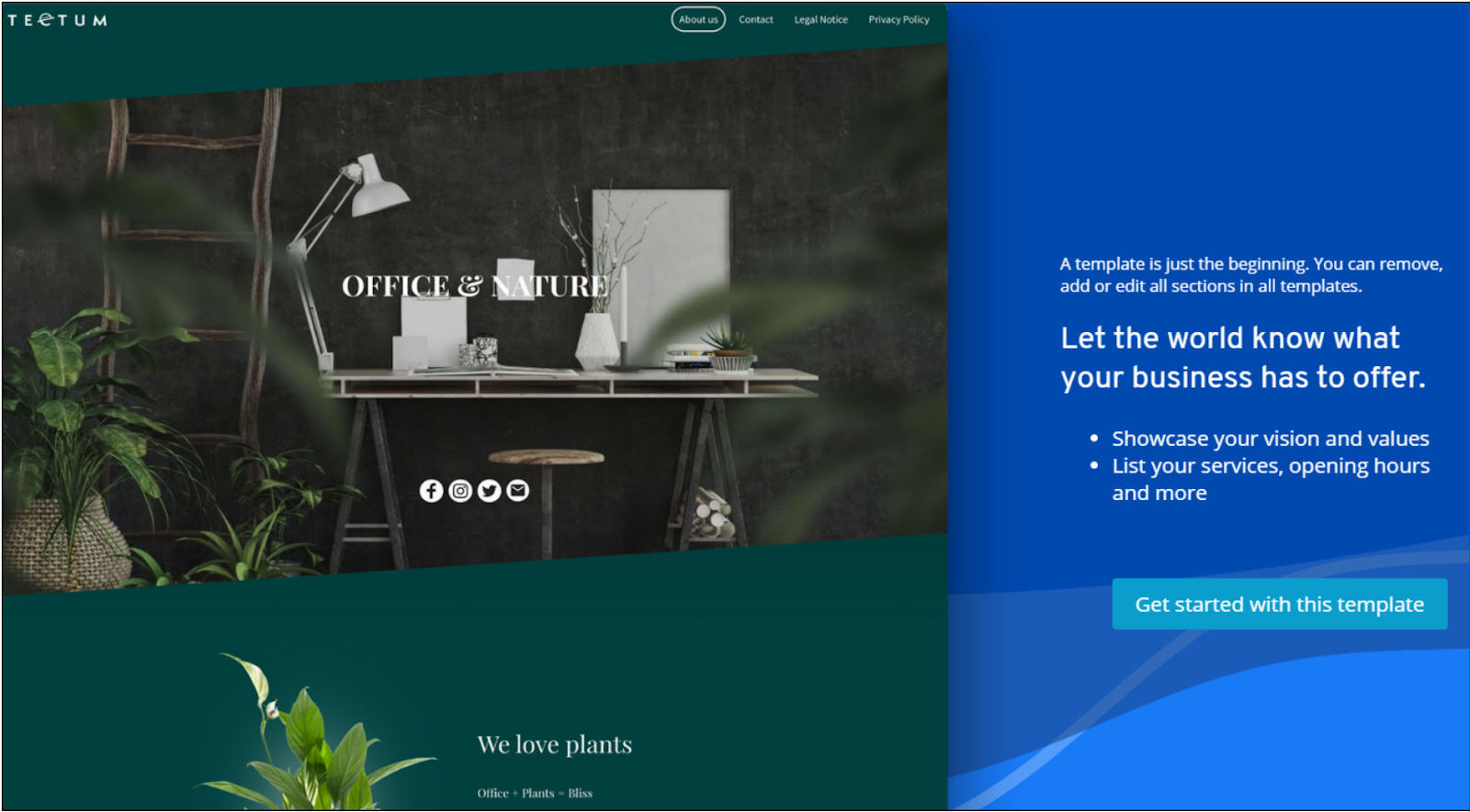 IONOS plant shop template