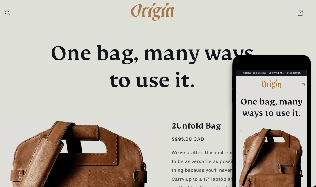 Shopify Origin theme