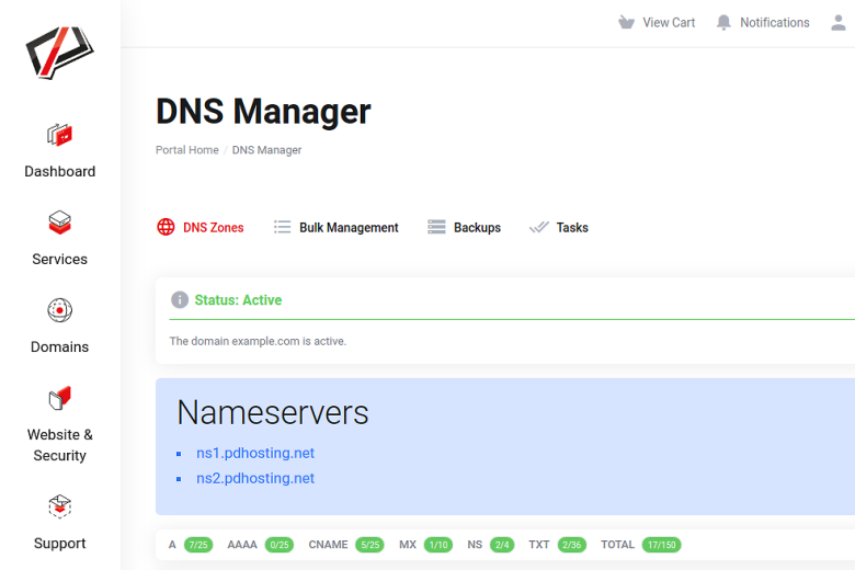 PDHOSTING-DNS Manager