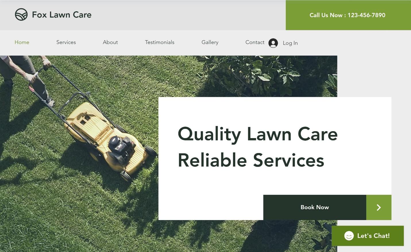 Wix Landscaping Company template