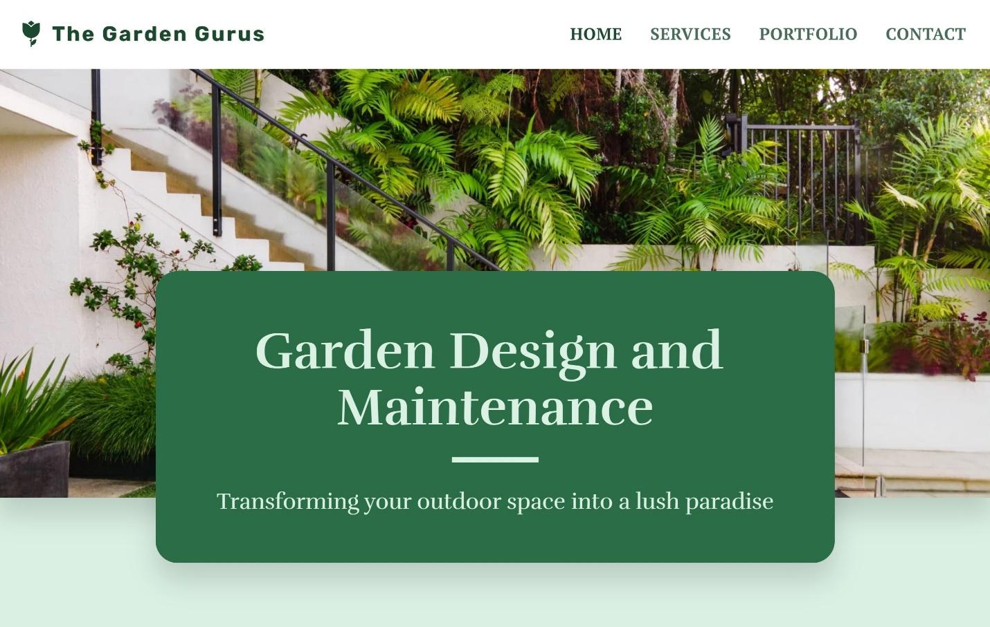 SITE123 The Garden Gurus template