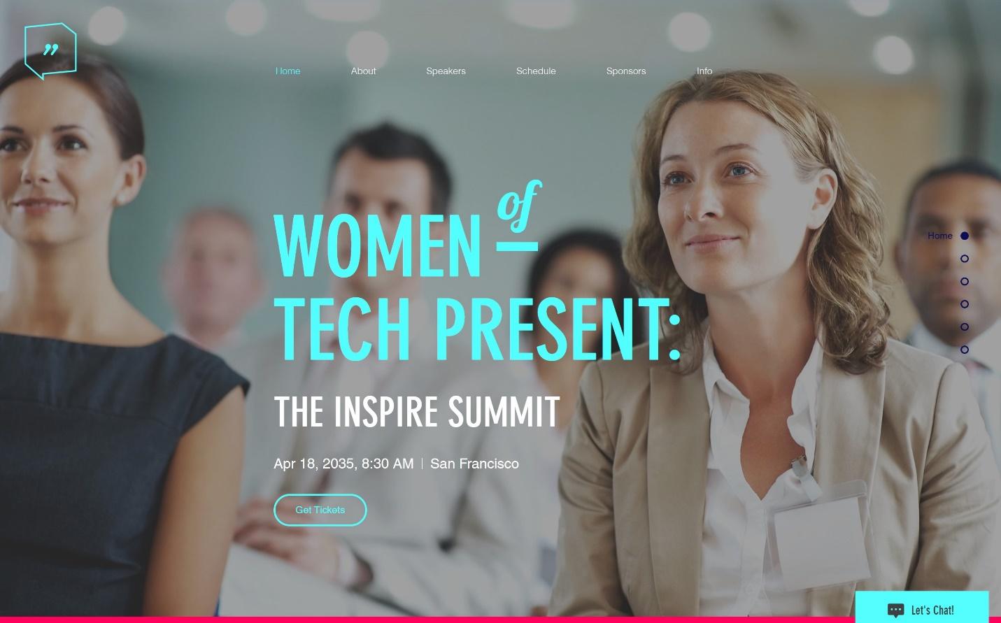 Wix Tech Conference template