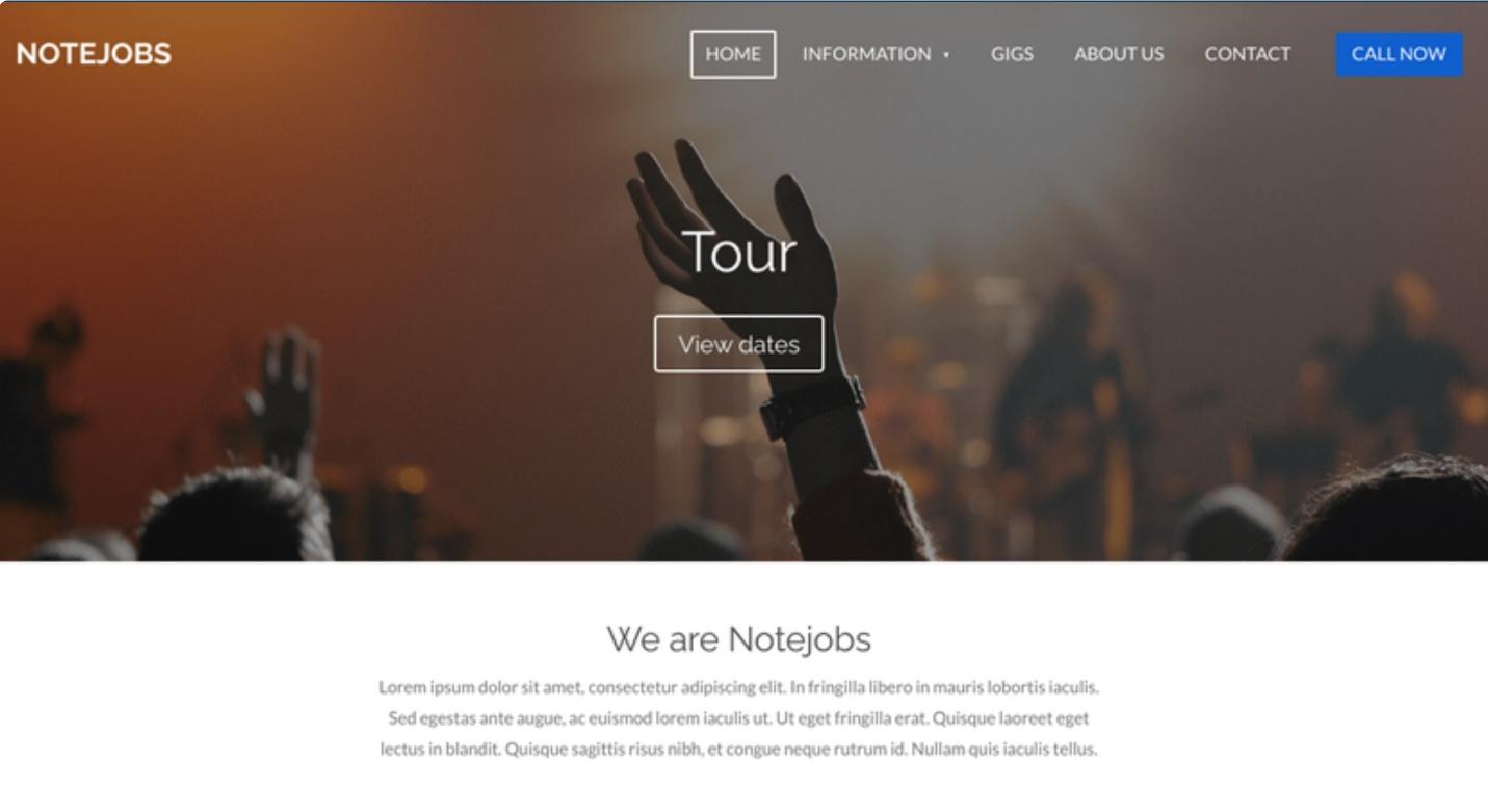 Webador Concert template