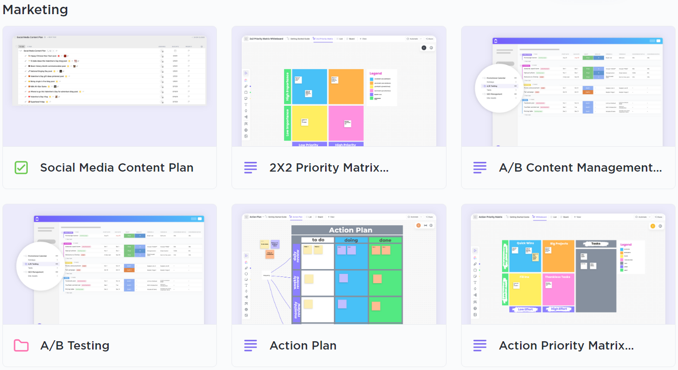 ClickUp automation options