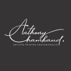 logo by JasAngel - Strict and elegant signature of Anthony Chamband in white, the first and last name sit vertically, the upper stroke of the capital "C" of the last name crosses the "A" in Anthony