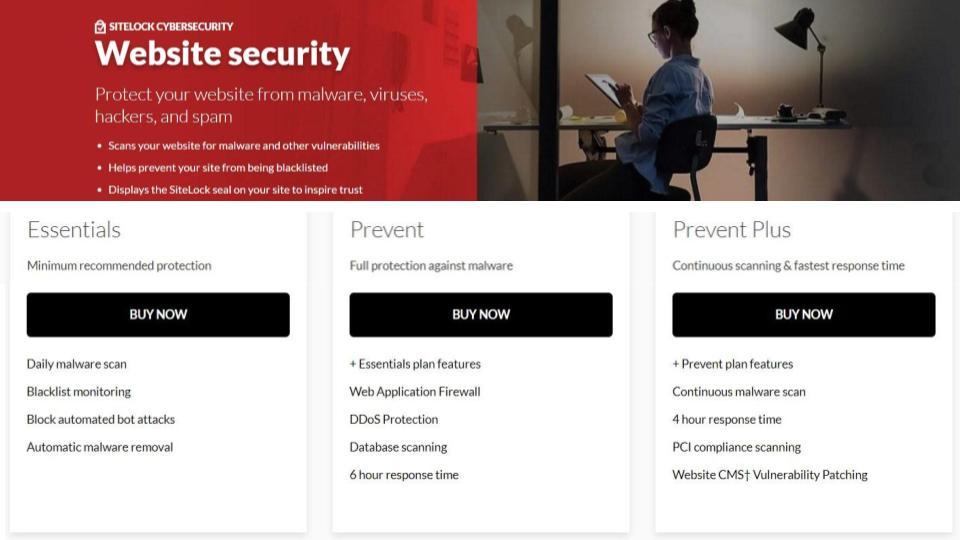 Domain.com's SiteLock plans