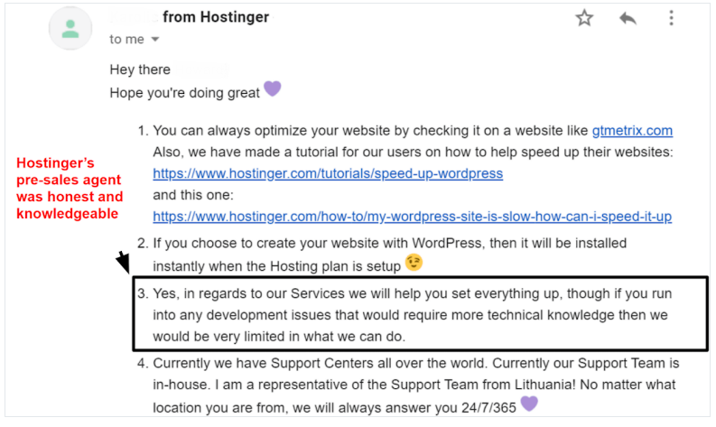 Hostinger Support Email
