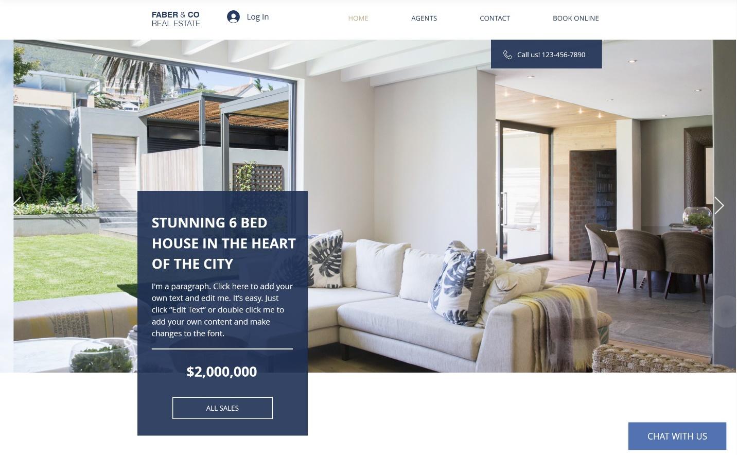 Wix Real Estate Firm template