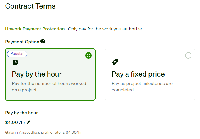 Upwork contract terms