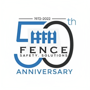 logo by Jerry - Fence safety solutions 50th anniversary logo in black and blue