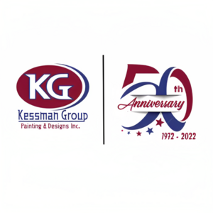 logo by Arabella - Kessman Group 50th anniversary logo in red and blue