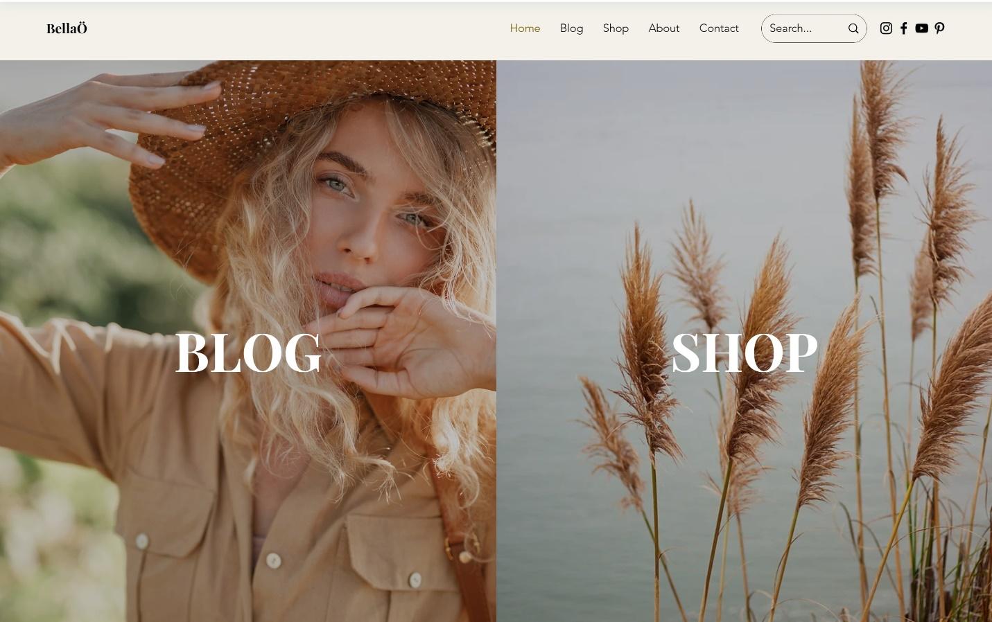 Wix Fashion Blog template