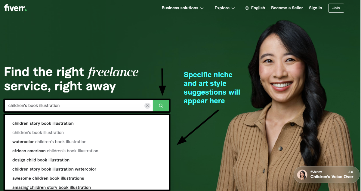 Fiverr homepage