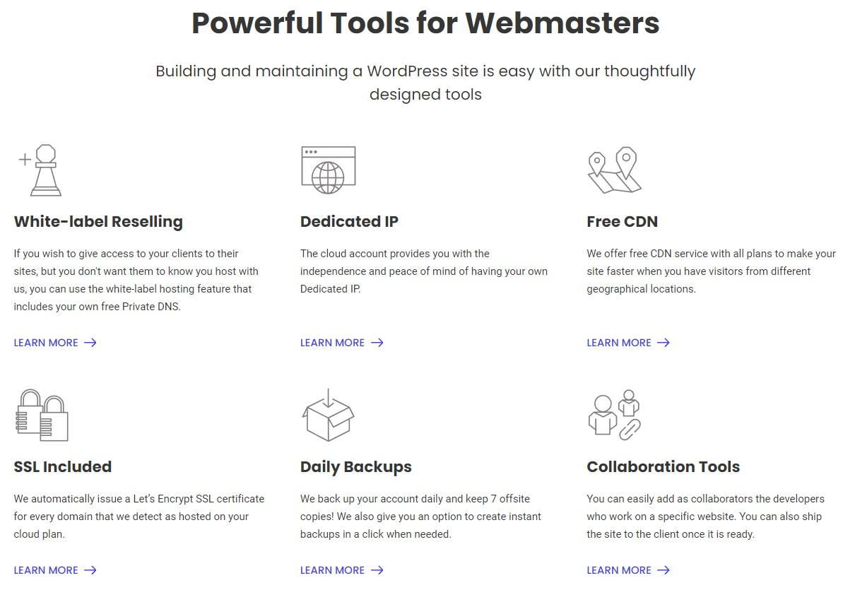 SiteGround Webmaster Tools