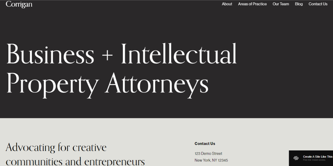 Squarespace Attorney Template