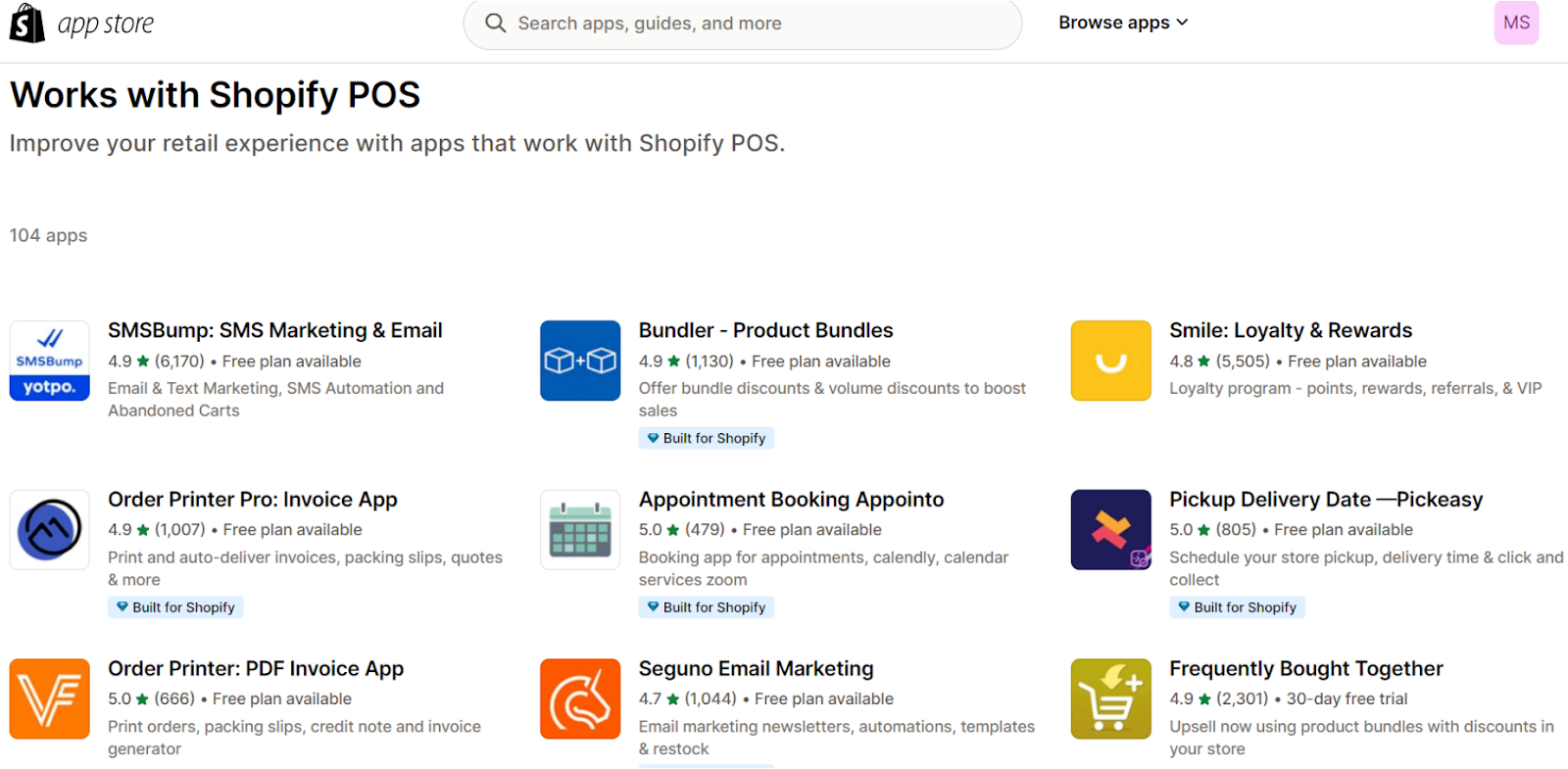 Shopify POS apps