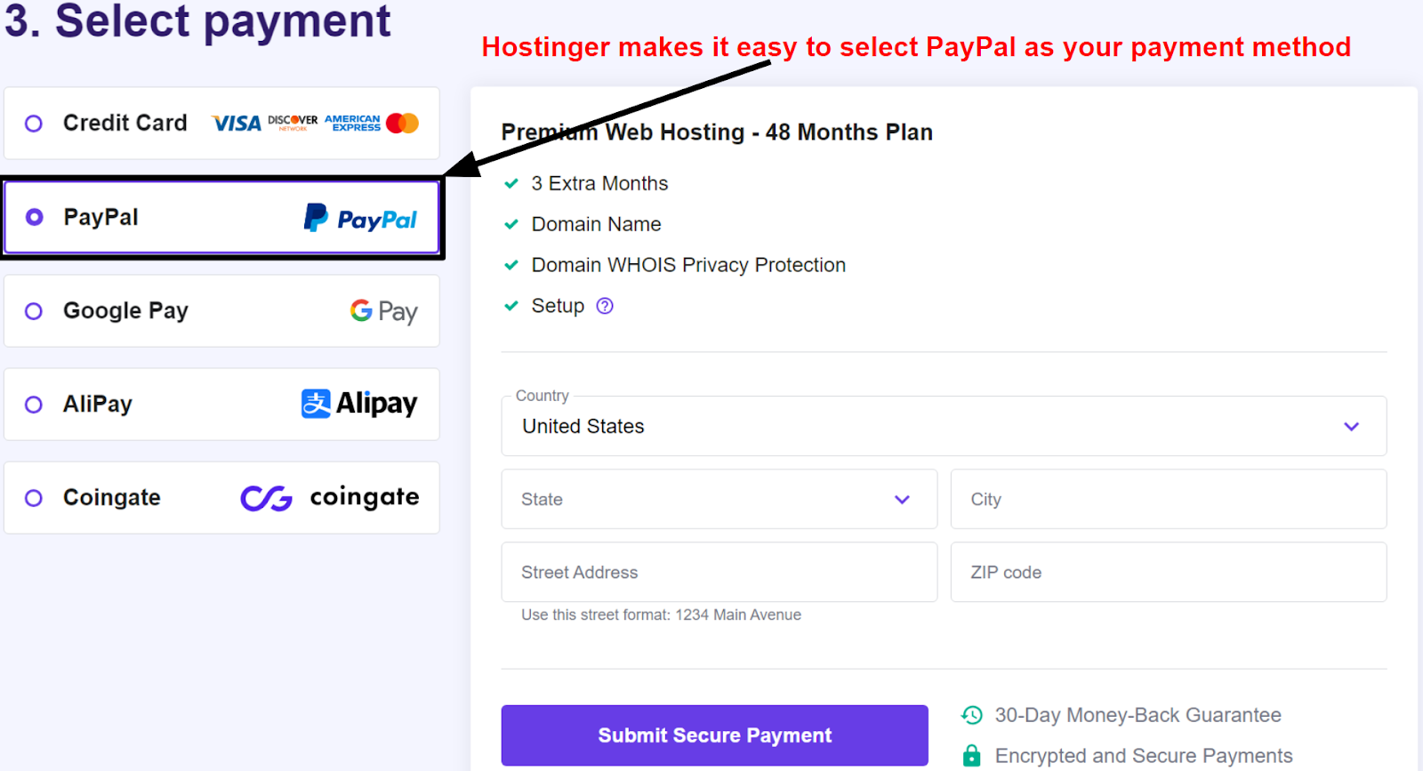Hostinger Paypal Payment