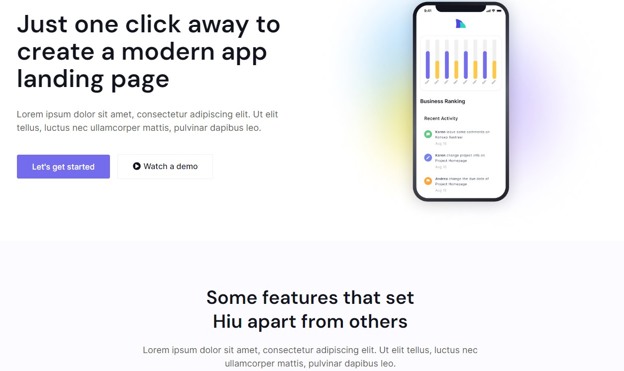 Mobile App Landing Page Template