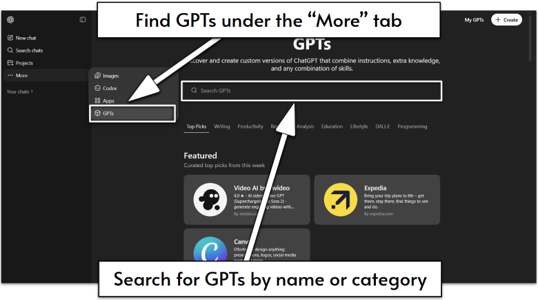 ChatGPT Custom GPT marketplace.