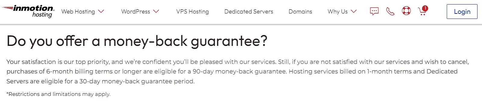 nMotion Hosting money-back guarantee.
