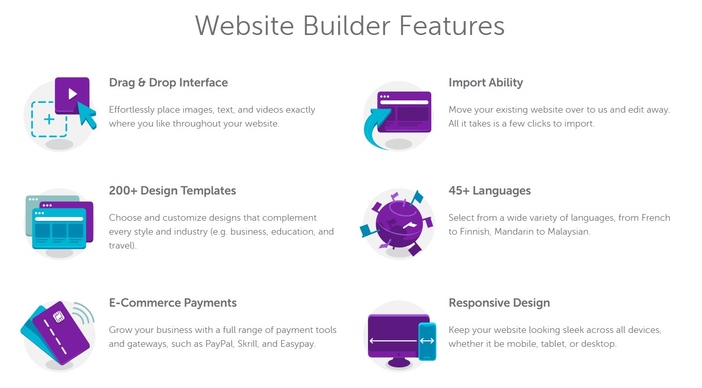 Namecheap Website Builder supports online payments and is available in multiple languages