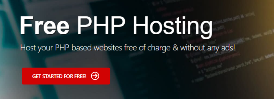 screenshot of 000webhost free PHP hosting plan