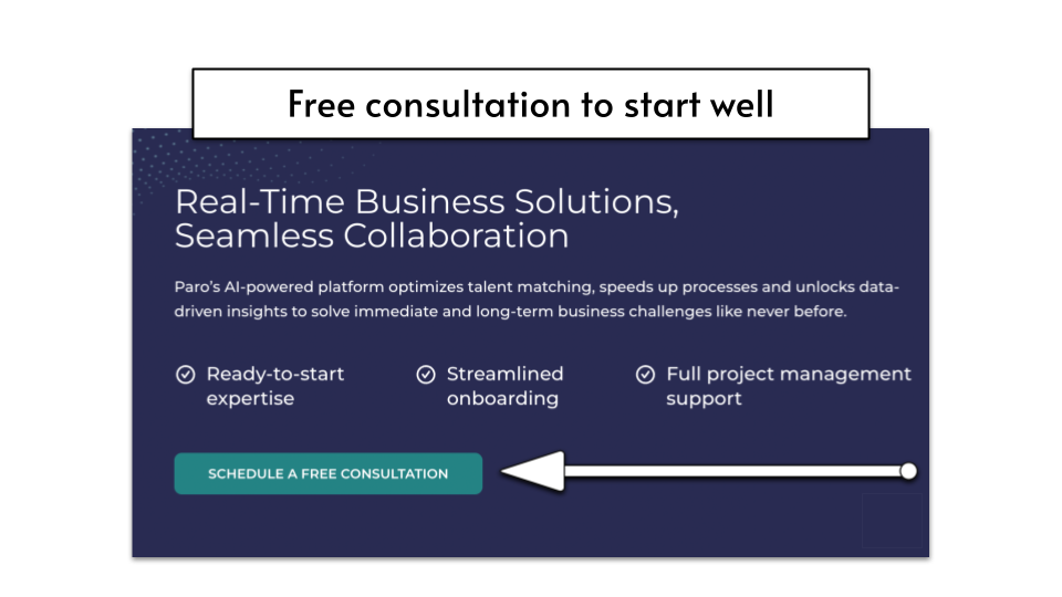 Scheduling a free consultation with PARO