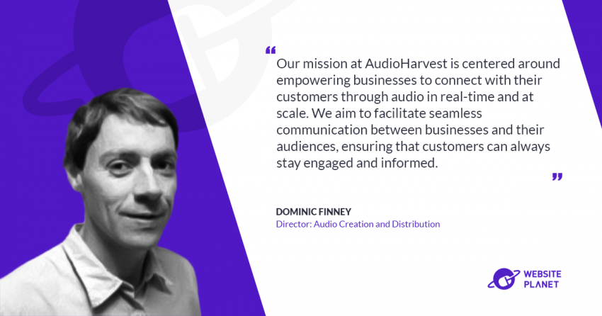 Amplifying Engagement: Dominic Finney Unveils the Future of Audio Engagement with AudioHarvest on Website Planet